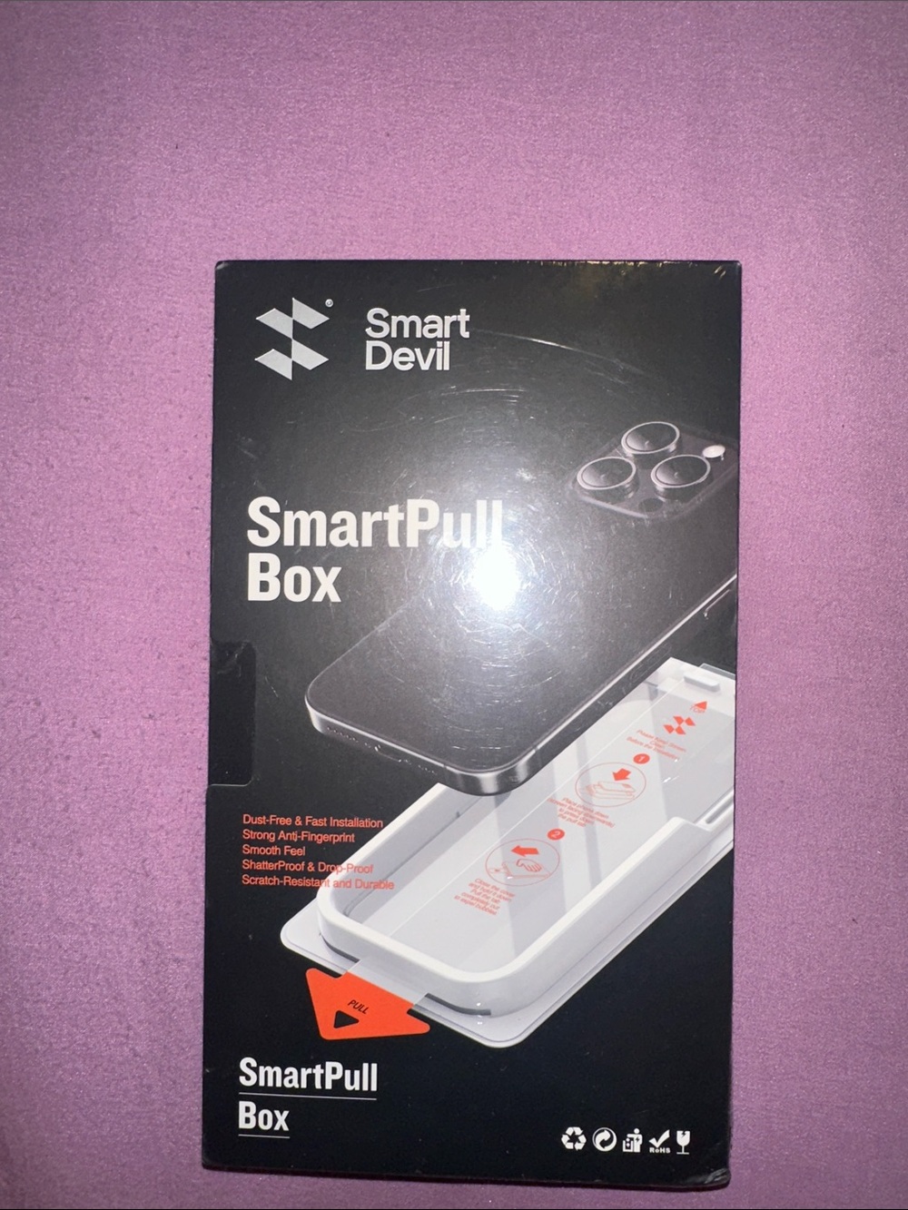 SmartPull Box Screen Protector Installation Kit - Black IPhone 15 3 Pack.